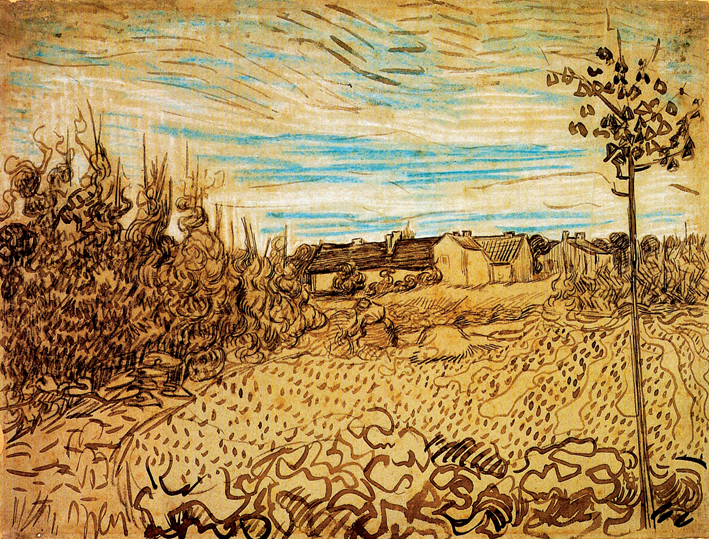  文森特·威廉·梵高  Vincent Willen Van Gogh —— 农舍 1890